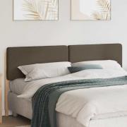 vidaXL Klädd sänggavel Brun och Taupe 180 cm Massiv furu