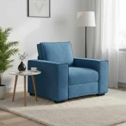 vidaXL Soffstol blå 60 cm sammet