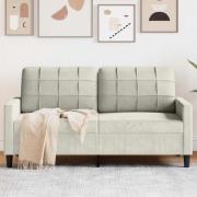 vidaXL Soffa 2-sits gräddvit 140 cm sammet
