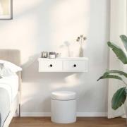 vidaXL Vägghylla med lådor vit 60x28x15 cm konstruerat trä