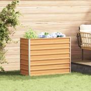 vidaXL Upphöjd odlingslåda Ljusbrun 100 x 40 x 77 cm Galvaniserat stål