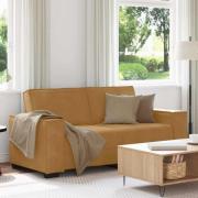 vidaXL Soffa 2-sits brun 140 cm sammet