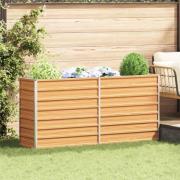 vidaXL Upphöjd odlingslåda Ljusbrun 160 x 40 x 45 cm Galvaniserat Stål