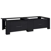 vidaXL Tvättmaskin Pedestal 2 pcs Svart 127 x 54,5 x 32,5 cm Stål