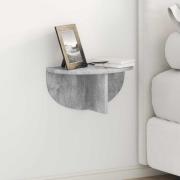 vidaXL Vägg hylla 2 pcs Betonggrå 38 x 19 x 19 cm Konstruerat trä