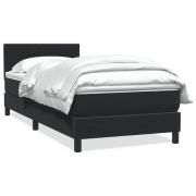 vidaXL Ramsäng med madrass svart 90x210 cm sammet