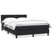 vidaXL Ramsäng med madrass svart 160x210 cm sammet