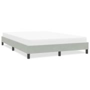 vidaXL Sängram utan madrass ljusgrå 160x220 cm sammet