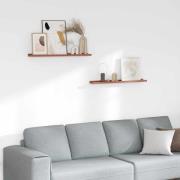 vidaXL Vägg hylla med hylla 2 pcs Röd 80 x 9 x 3 cm Konstruerat trä