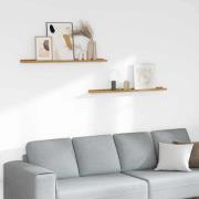 vidaXL Vägg hylla med hylla 2 pcs Beige 100 x 9 x 3 cm Konstruerat trä