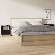 vidaXL Sängbord 2 st svart 40x35x50 cm