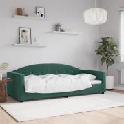 vidaXL Dagbädd mörkgrön 90x200 cm sammet