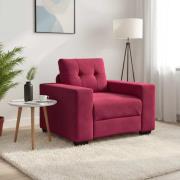 vidaXL Soffstol vinröd 60 cm sammet