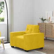 vidaXL Soffstol gul 60 cm sammet