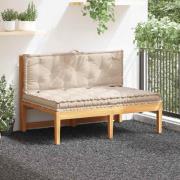 vidaXL Dyna till pallsoffa 2 st bomull beige