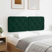 vidaXL Headboard Cushion Dark Green 140 cm Velvet
