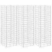 vidaXL Gabioner 3 st 30x30x100 cm järn