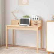 vidaXL Skrivbord 110x50x93 cm massivt trä furu