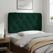 vidaXL Headboard Cushion Dark Green 100 cm Velvet
