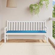 vidaXL Bänkdyna för trädgården blå 180x50x3 cm oxfordtyg