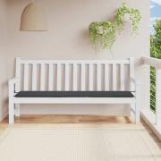 vidaXL Bänkdyna för trädgården antracit 200x50x4 cm oxfordtyg