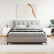 vidaXL Sängbord 2 st vit högglans 40x40x50 cm konstruerat trä