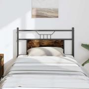 vidaXL Ersättningsgavel rökfärgad ek 80 cm konstruerat trä och stål