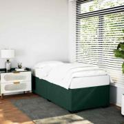 vidaXL Sängram utan madrass mörkgrön 90x190 cm sammet
