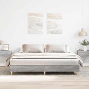 vidaXL Sängram utan madrass grå Sonoma 160x200cm konstruerat trä