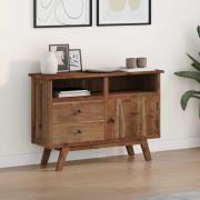 vidaXL Sideboard med låda Naturfärg 100 x 30 x 68 cm Massivt teakträ
