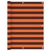 vidaXL Balkongskärm orange och brun 120x500 cm oxfordtyg