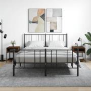 vidaXL Sängbord 2 st brun ek 40x41x50 cm konstruerat trä