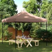 vidaXL Pop-Up hopfällbart partytält 292x292x315 cm brun