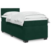 vidaXL Ramsäng med madrass mörkgrön 80x200 cm sammet
