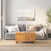 vidaXL Soffbord brun och svart 80x50x40 cm massivt mangoträ