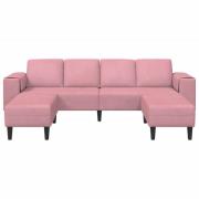 vidaXL Vardagsrumsoffa 3 pcs Rosa