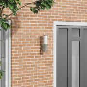 vidaXL Utomhus vägglampa Silver 15 x 7,5 x 33 cm