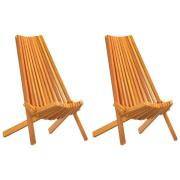 vidaXL Stol 2 pcs Brun 69 x 56 x 84 cm Massivt Akaciaträ
