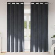 vidaXL Mörkläggningsgardiner 2 pcs Ljusgrå 140 x 260 cm Sammet