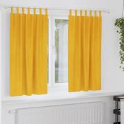 vidaXL Mörkläggningsgardiner 2 pcs Senapsgul 140 x 175 cm Sammet
