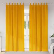 vidaXL Mörkläggningsgardiner 2 pcs Senapsgul 140 x 225 cm Sammet