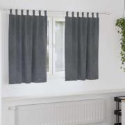 vidaXL Mörkläggningsgardiner 2 pcs Ljusgrå 140 x 140 cm Sammet