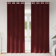 vidaXL Mörkläggningsgardiner 2 pcs Vinröd 140 x 245 cm Sammet