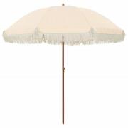 vidaXL Badparasol Gul och Vit 205 x 205 x 210 cm Polyester och Stål