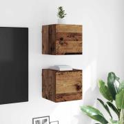 vidaXL TV-skåp Gammalt trä 30,5 x 30 x 30 cm Konstruerat trä