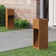 vidaXL Solcell LED-vägbelysning 2 pcs Galvaniserad Galvaniserad