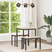 vidaXL Matbord Naturfärg 60 x 60 x 75 cm Massiv furu