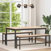 vidaXL Matbord Naturfärg 150 x 90 x 75 cm Massiv furu