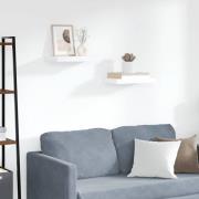 vidaXL Svävande vägghyllor 2 st vit 40x23x3,8 cm MDF