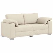 vidaXL Soffa Beige 180 x 77 x 82 cm Linnenblandad tyg